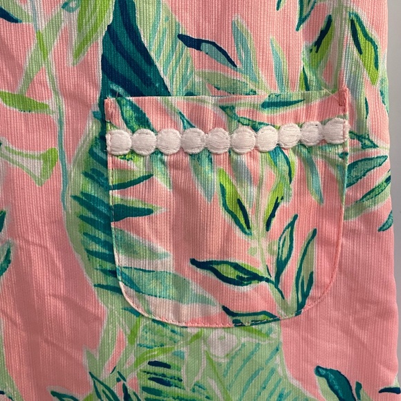 Lilly Pulitzer Size 6 Girls Shift Dress Pink and Green Jungle Print Summer - Picture 4 of 7